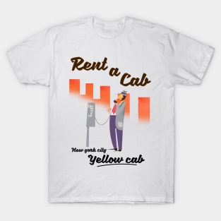 New York Rent a cab vintage poster T-Shirt